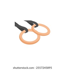 Gymnastics Rings, Sport Equipment Vector Illustration Isolated