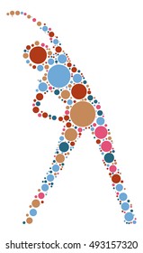 gymnastics shape vector design by color point