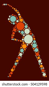gymnastics shape vector design by color point