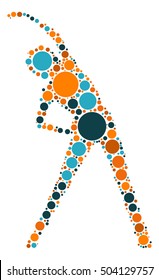 gymnastics shape vector design by color point