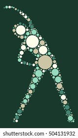 gymnastics shape vector design by color point