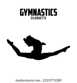 Gymnastics Silhouette vector stock illustration  Gymnastics player silhoutte 