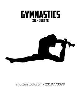 Gymnastics Silhouette vector stock illustration  Gymnastics player silhoutte 