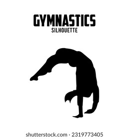 Gymnastics Silhouette vector stock illustration  Gymnastics player silhoutte 