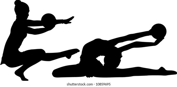 Gymnastics silhouettes