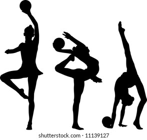 Gymnastics silhouettes