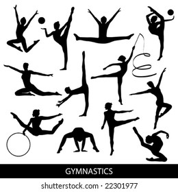 gymnastics silhouettes