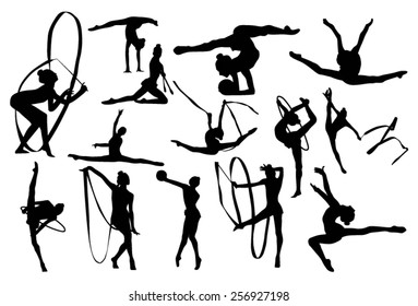 Gymnastics silhouettes