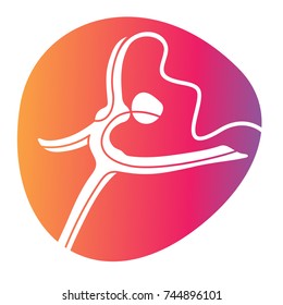 Gymnastics sport game competition icon. Summer Olympic games symbols. Vector sport pictogram. Branding Identity Corporate logo design template. Vector illustration isolated on a white background