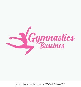 gymnastics Training Logo Fitness Vector Symbol Emblem Design