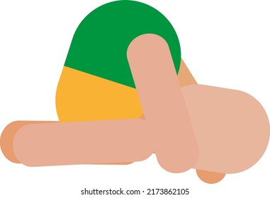 Gymnastics Tumbling, Illustration, Vector On A White Background.