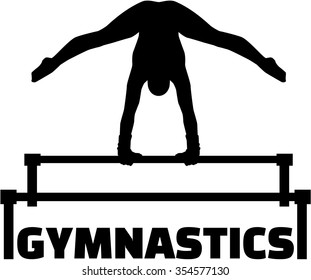 Gymnastics with uneven bars