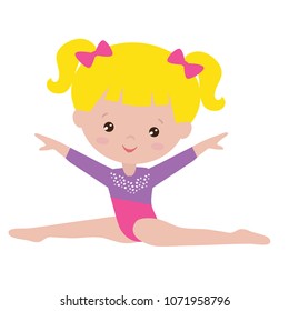 Gymnastics vector cartoon illustration