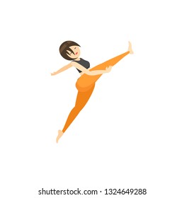 Gymnastics vector cartoon illustration