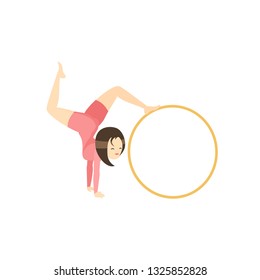Gymnastics vector cartoon illustration