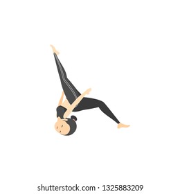 Gymnastics vector cartoon illustration