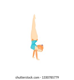 Gymnastics vector cartoon illustration