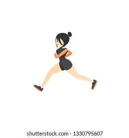 Gymnastics vector cartoon illustration