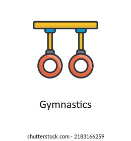 Gymnastics vector filled outline Icon Design illustration. Miscellaneous Symbol on White background EPS 10 File