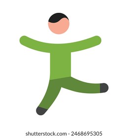 Gymnastics Vector Flat Icon Design