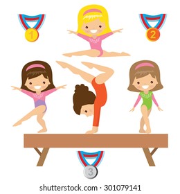 Gymnastics vector illustration