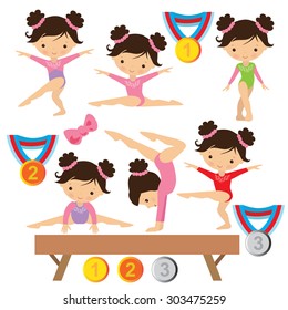 Gymnastics vector illustration