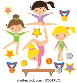 Gymnastics vector illustration