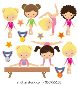 Gymnastics vector illustration