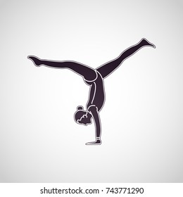 GYMNASTICS vector logo icon illustration