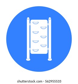 Gymnastics wall bars icon in black style isolated on white background. Park symbol stock vector illustration.