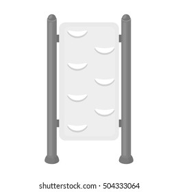 Gymnastics wall bars icon in monochrome style isolated on white background. Park symbol stock vector illustration.