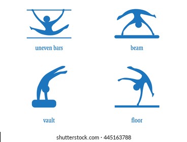 Gymnastics Web Icon Vector Woman Gymnastics Stock Vector (Royalty Free ...