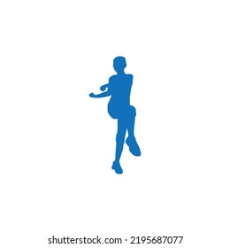gymnastics woman icon sports logo vector template