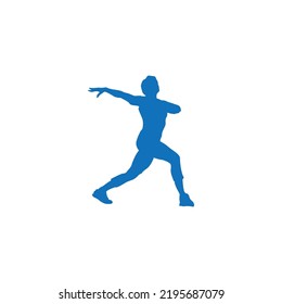 gymnastics woman icon sports logo vector template