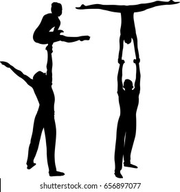 Acrobats Silhouettes Circus Performers Images Stock Photos Vectors Shutterstock