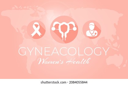 Gyneacology Womens Health Background Illustration Gynecological Stock ...