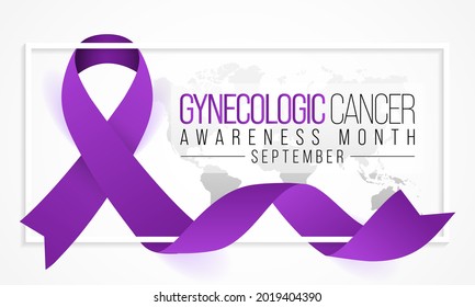 Gynecologic Cancer Awareness Month Is Observed Every Year In September, It Begin In Different Places Within A Woman's Pelvis, Which Is The Area Below The Stomach And In Between The Hip Bones. Vector 