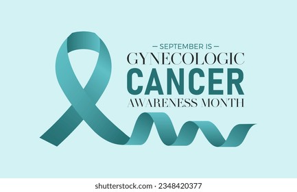 Gynecologic cancer awareness month is observed every year in september. Female reproductive system symbol. Template for banner, card, background. Vector illustration.