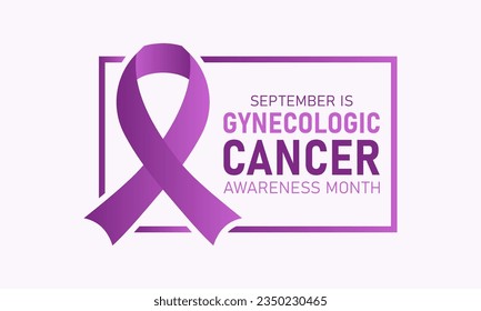 Gynecologic cancer awareness month is observed every year in september. Female reproductive system symbol. Template for banner, card, background. Vector illustration.