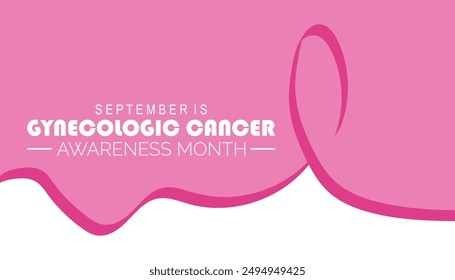 Gynecologic Cancer Awareness Month is observed every year on September.Holiday concept background, placard, banner design template Vector illustration background design.