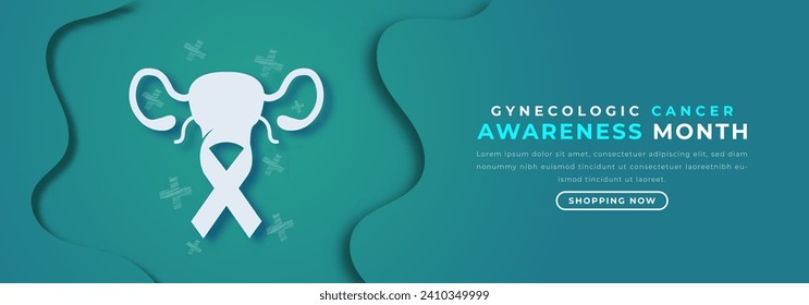 Gynecologic Cancer Awareness Month Paper cut style Vector Design Illustration for Background, Poster, Banner, Advertising, Greeting Card