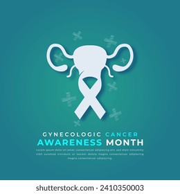 Gynecologic Cancer Awareness Month Paper cut style Vector Design Illustration for Background, Poster, Banner, Advertising, Greeting Card