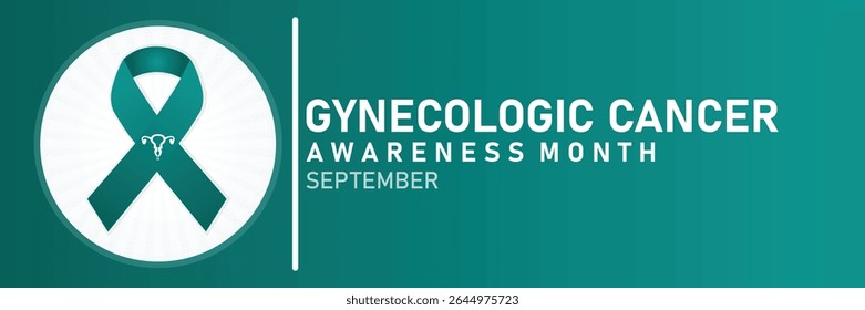 Gynecologic Cancer Awareness Month. September. Vector illustration. Design element for banner, poster or card.