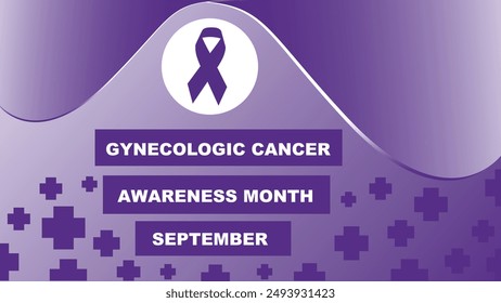 Gynecologic Cancer Awareness Month vector banner design. Happy Gynecologic Cancer Awareness Month modern minimal graphic poster illustration.