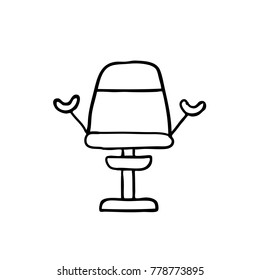 gynecological chair doodle icon