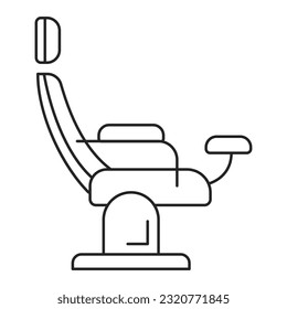 Gynecological chair icon vector isolated. Line symbol of medical equipment. Concept of gynecology, medicine and healthcare. Female health.