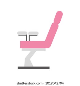 Gynecological chair isolated icon