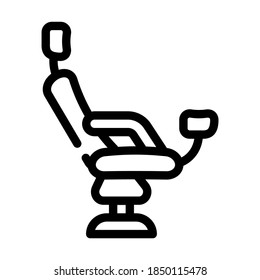 gynecological chair line icon vector. gynecological chair sign. isolated contour symbol black illustration