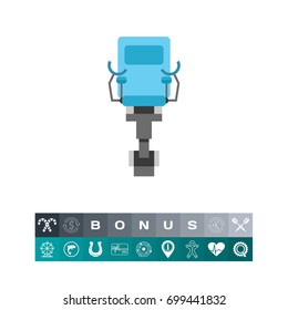 Gynecological chair vector icon