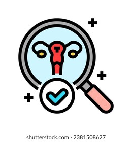 gynecological exam gynecologist color icon vector. gynecological exam gynecologist sign. isolated symbol illustration